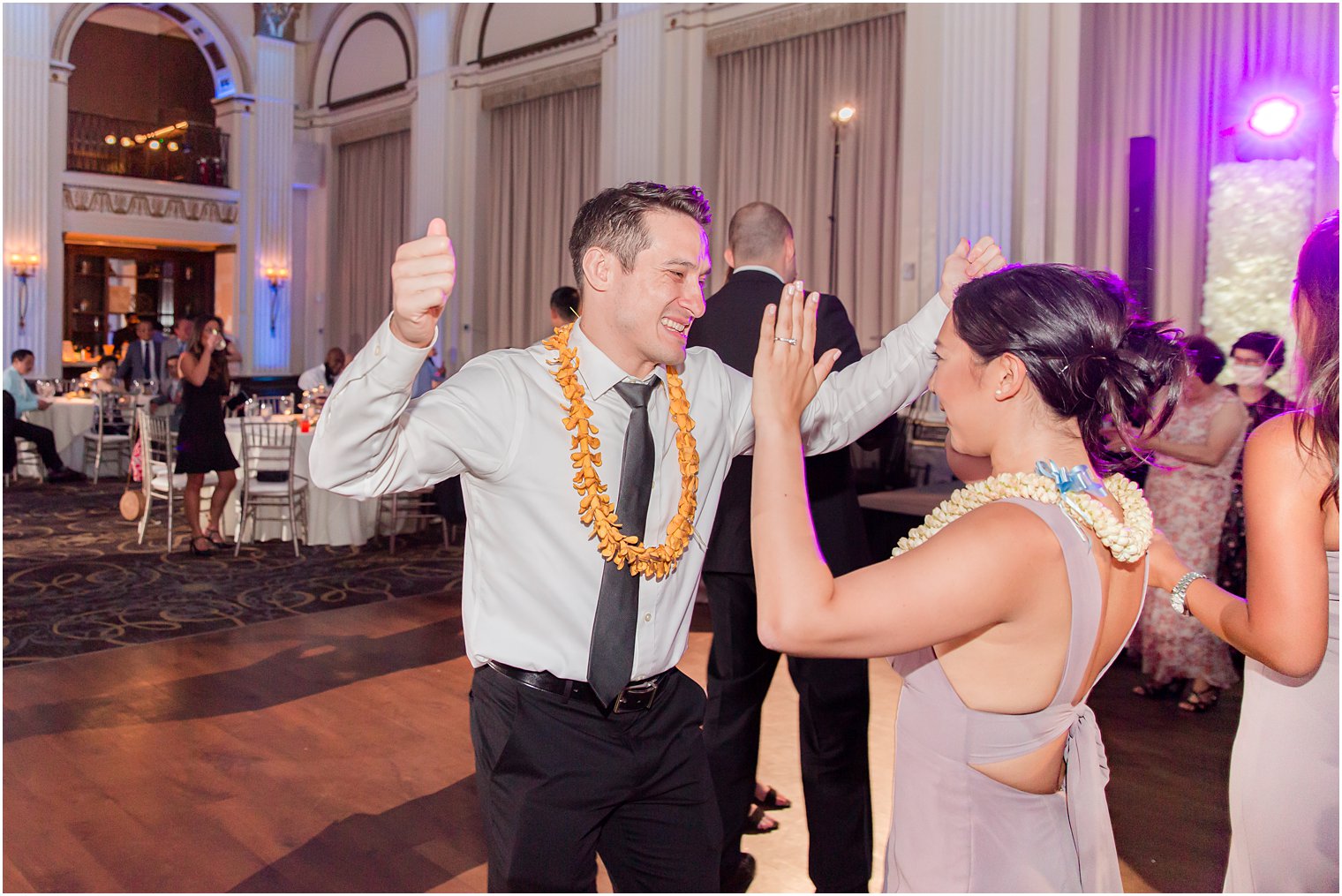 bridesmaid and guest dance during Philly PA wedding reception 