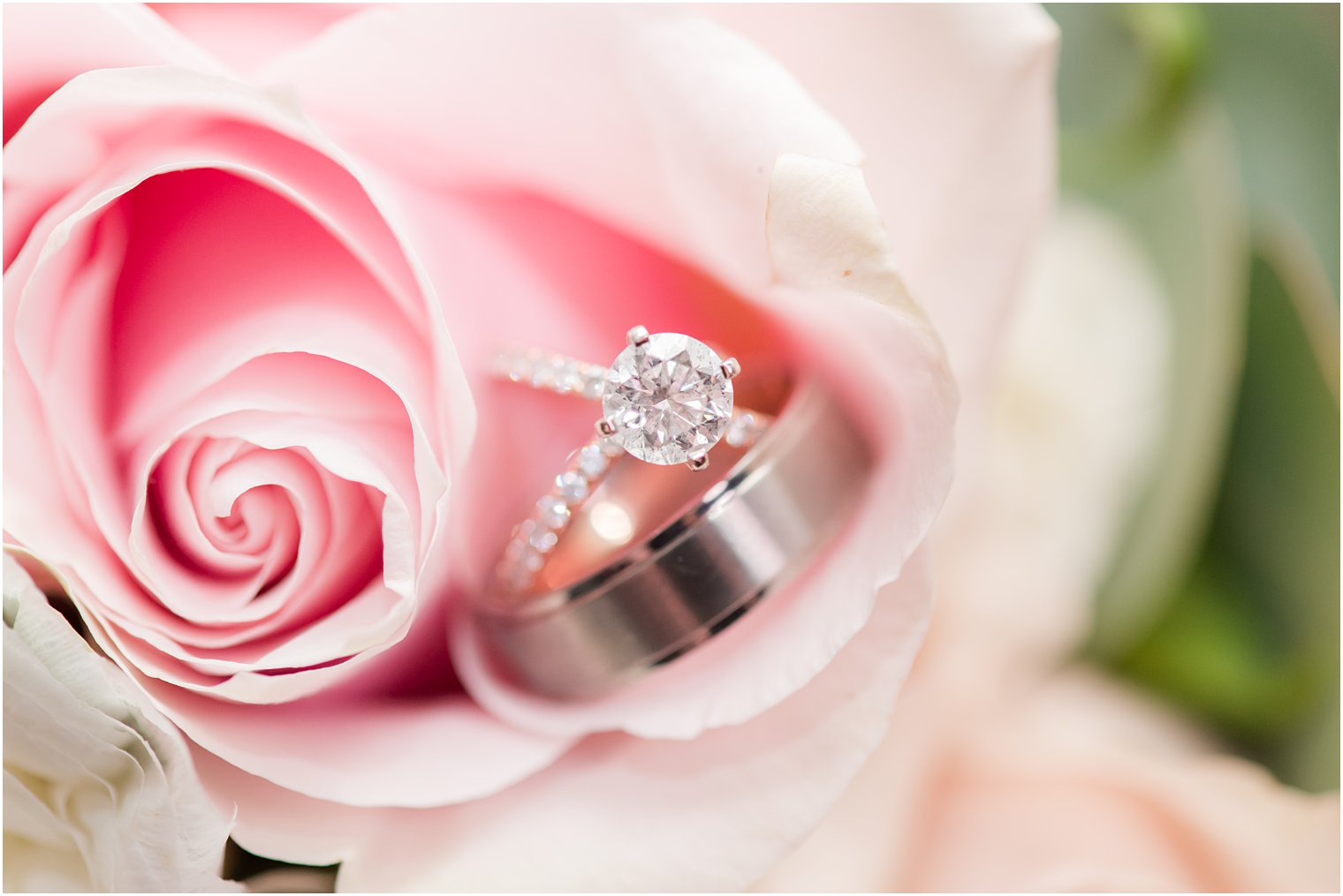 wedding rings in pink rose at Park Savoy Estate