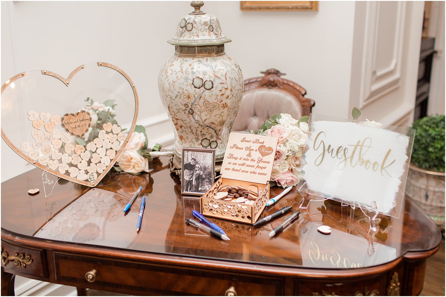 guest book for wedding reception at Park Savoy Estate