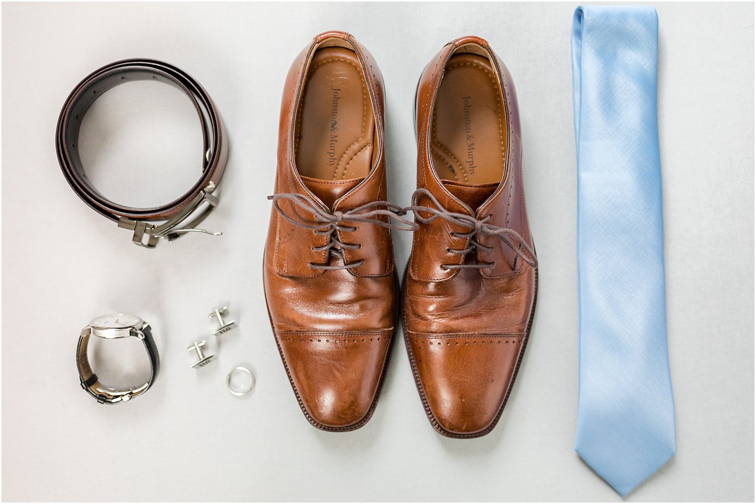 groom's shoes and tie for spring wedding at Indian Trail Club