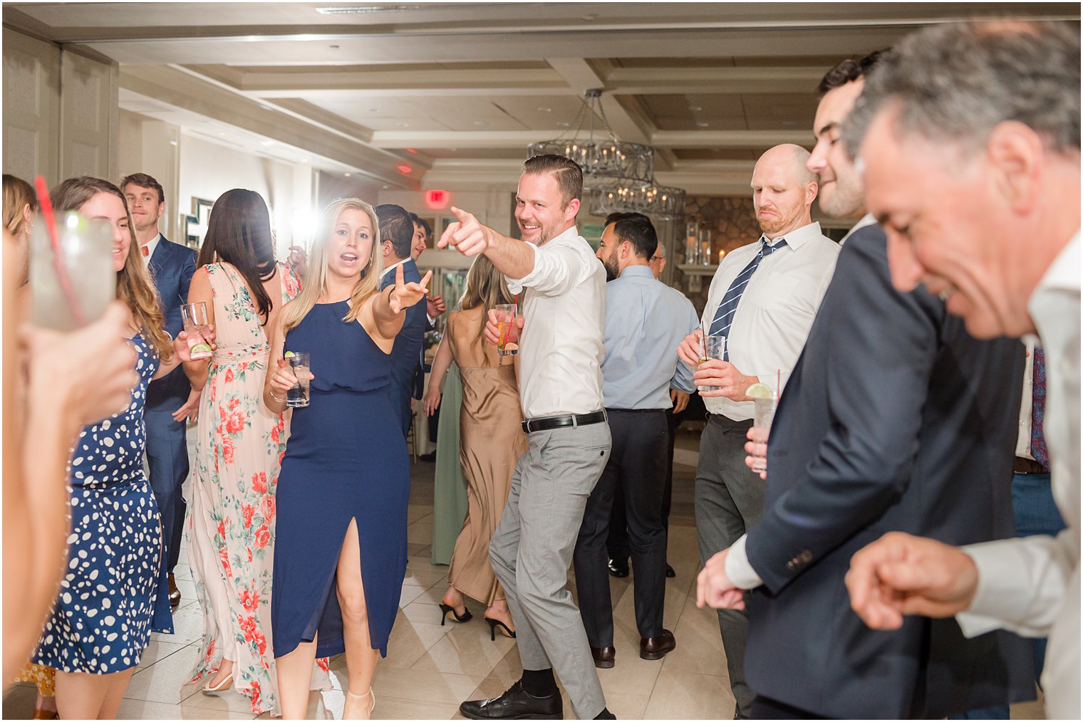 guests dance during Franklin Lakes NJ wedding reception
