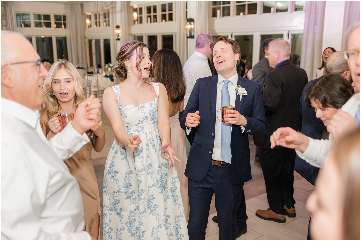 guests dance during Franklin Lakes NJ wedding reception