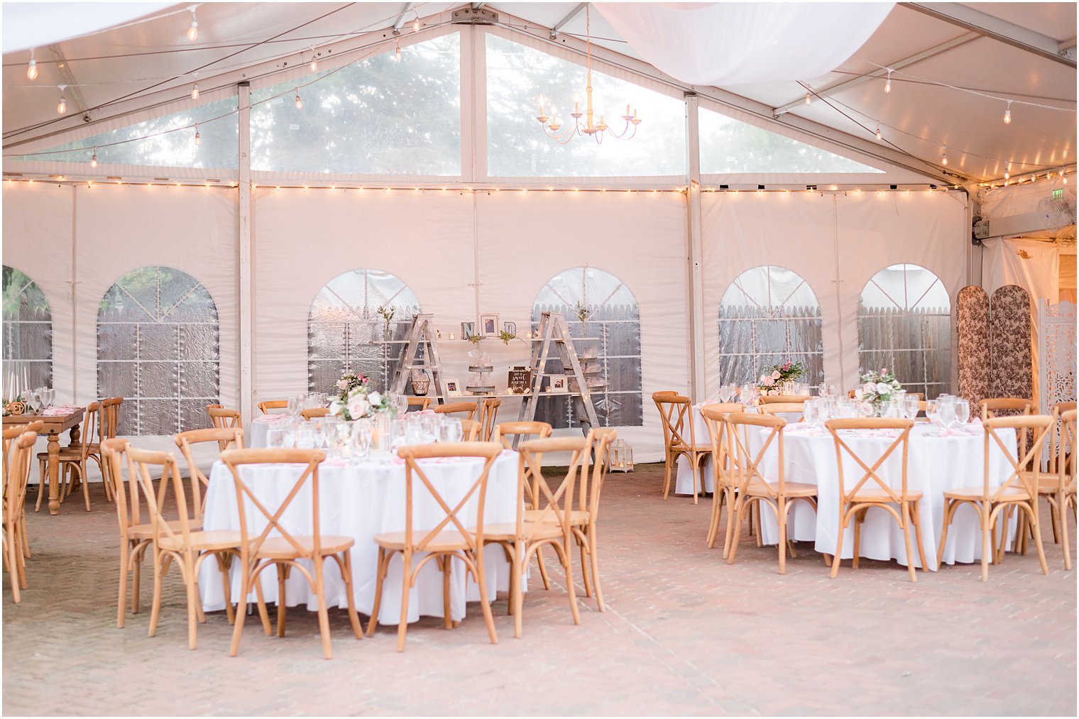 tented wedding reception at The Inn at Fernbrook Farms