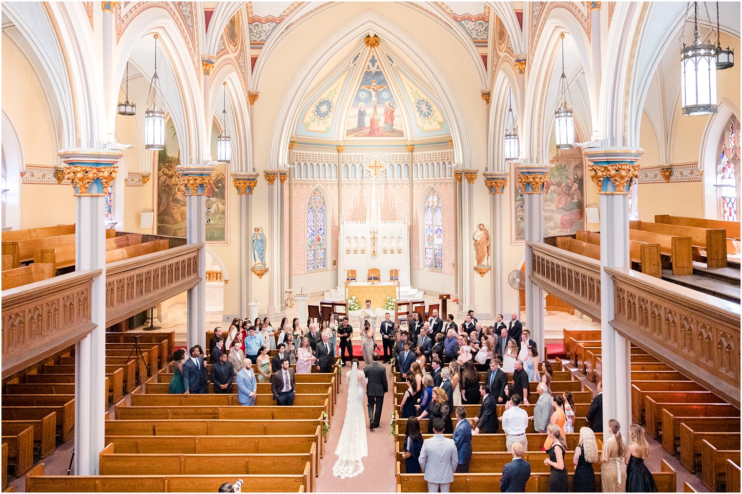 wedding ceremony at St. Peter's Catholic Church