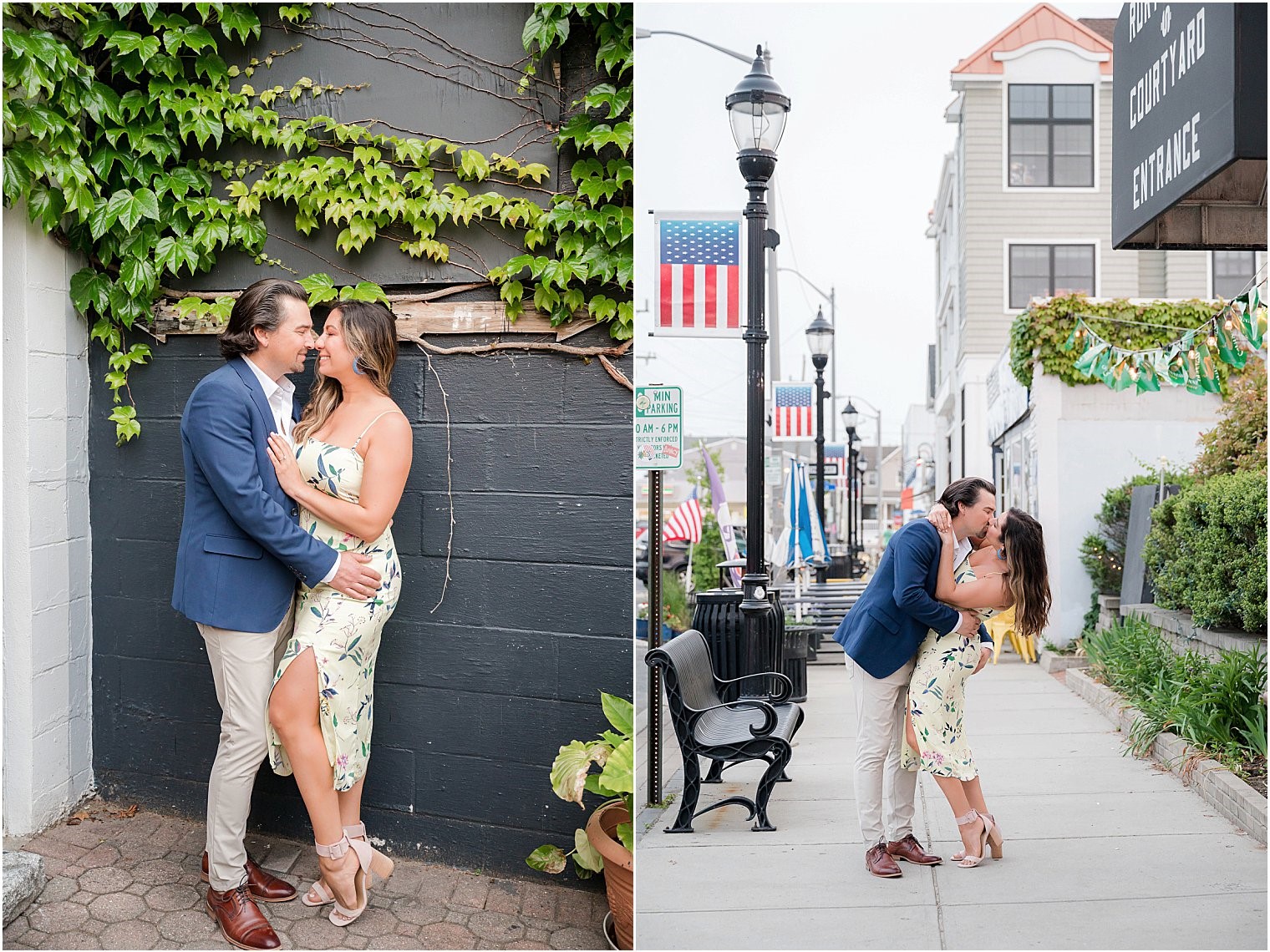 Woman and Man enjoying their engagement session in New Jersey