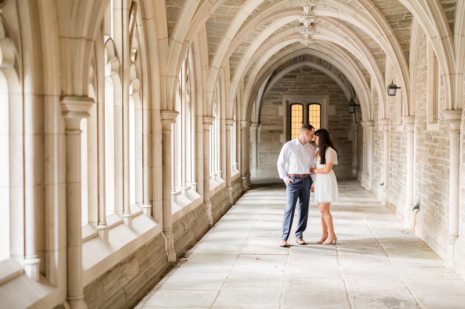 couple feeling their love at Princeton New Jersey 
