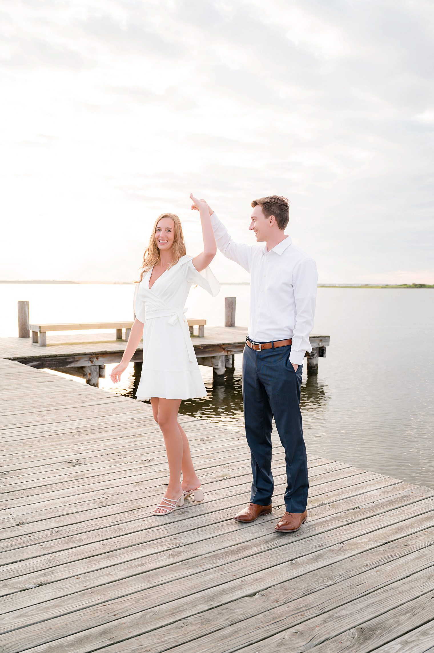 bride to be, dancing with her fiance at Lavalette NJ