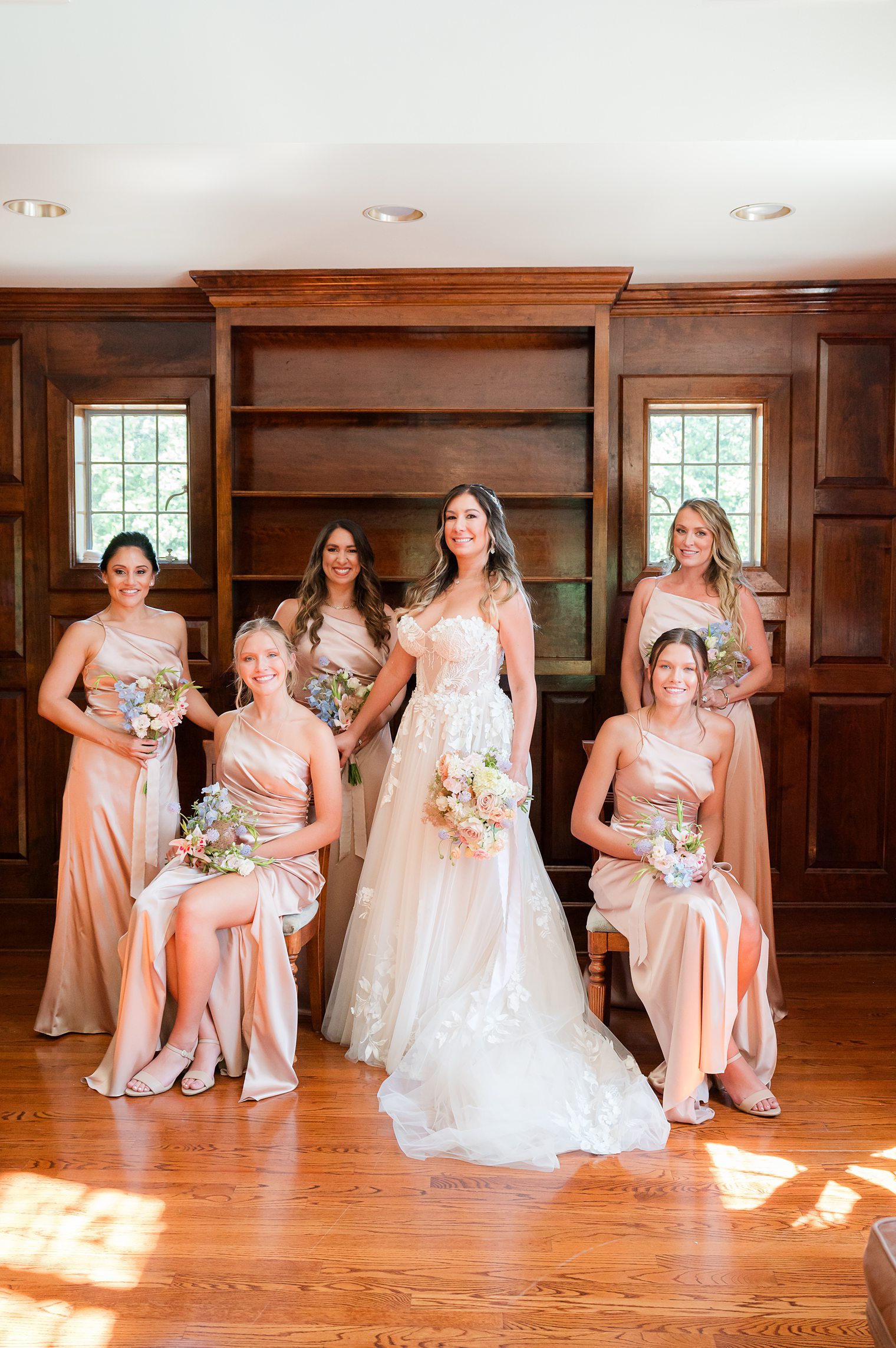 Bride and her bridesmaids 