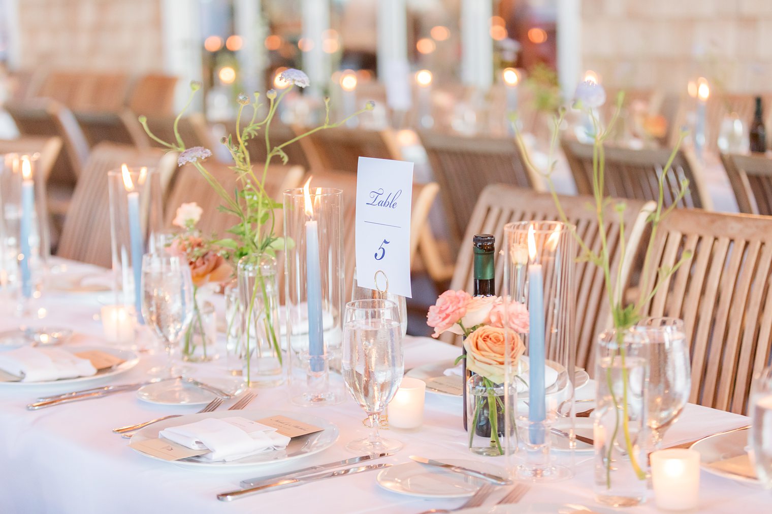 Table details for wedding at Riverhouse at Rumson Country Club