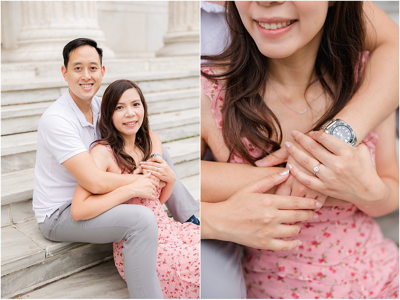 details of the engagement session at Princeton Campus