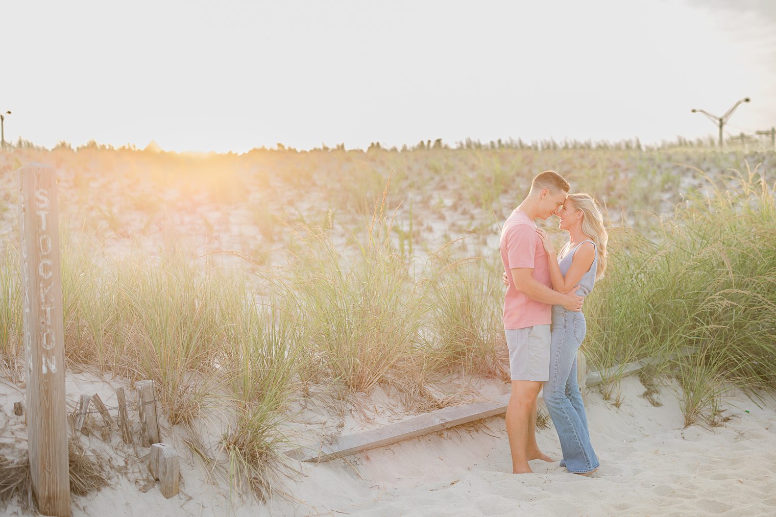 beautiful sunset for a romantic couple at Seaside Heights Boardwalk 