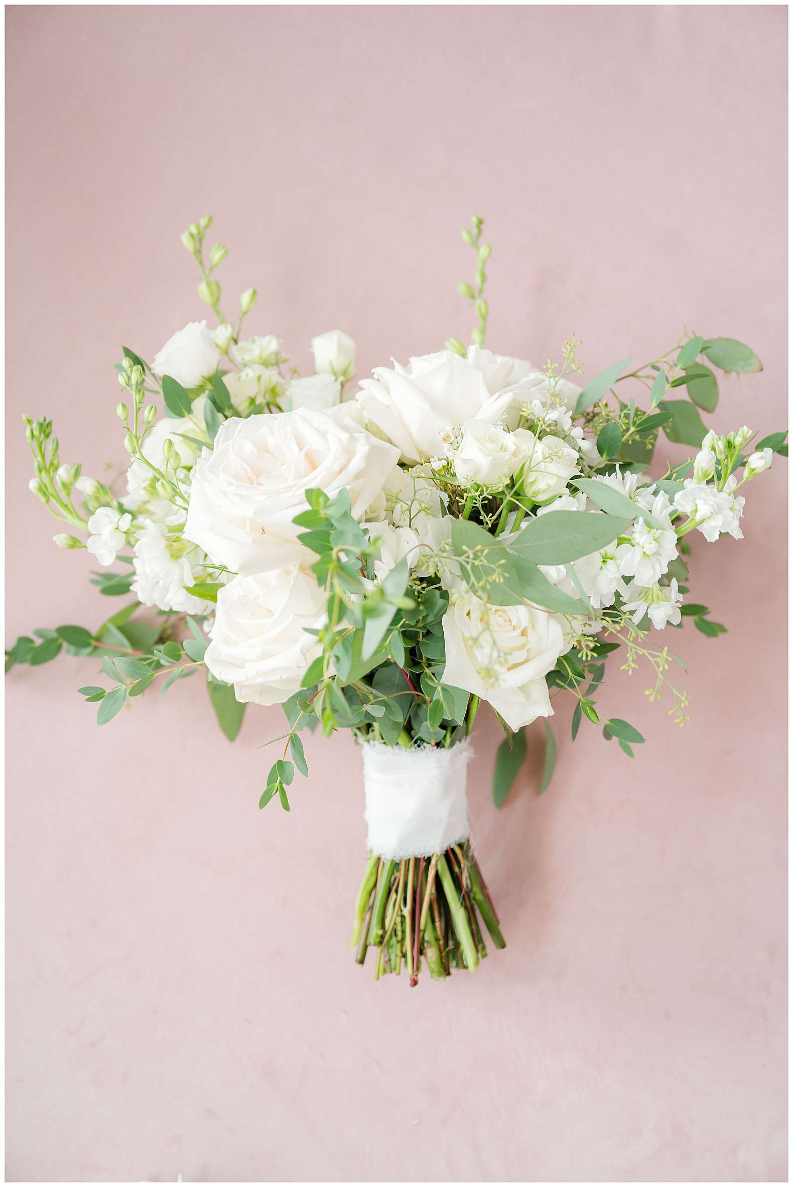 white floral wedding bouquet by Ivy on Main Floral