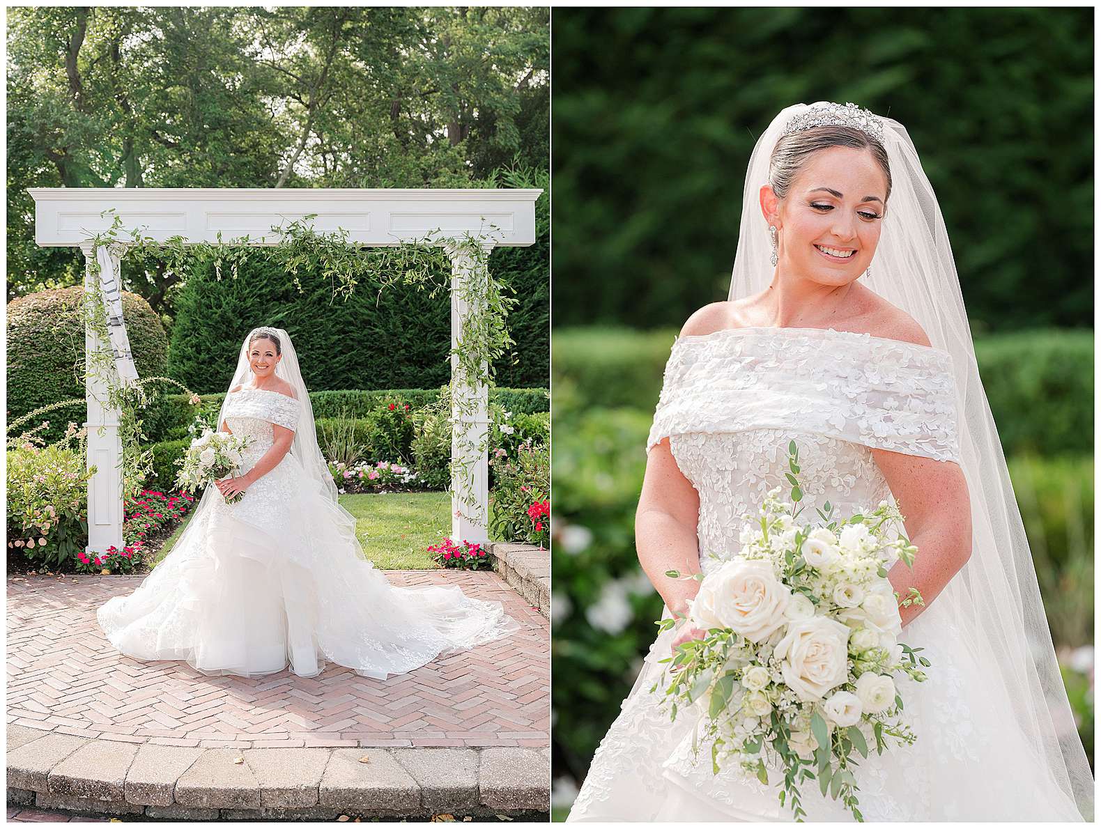 bridal portraits at The Mill Lakeside Manor in Spring Lake, NJ