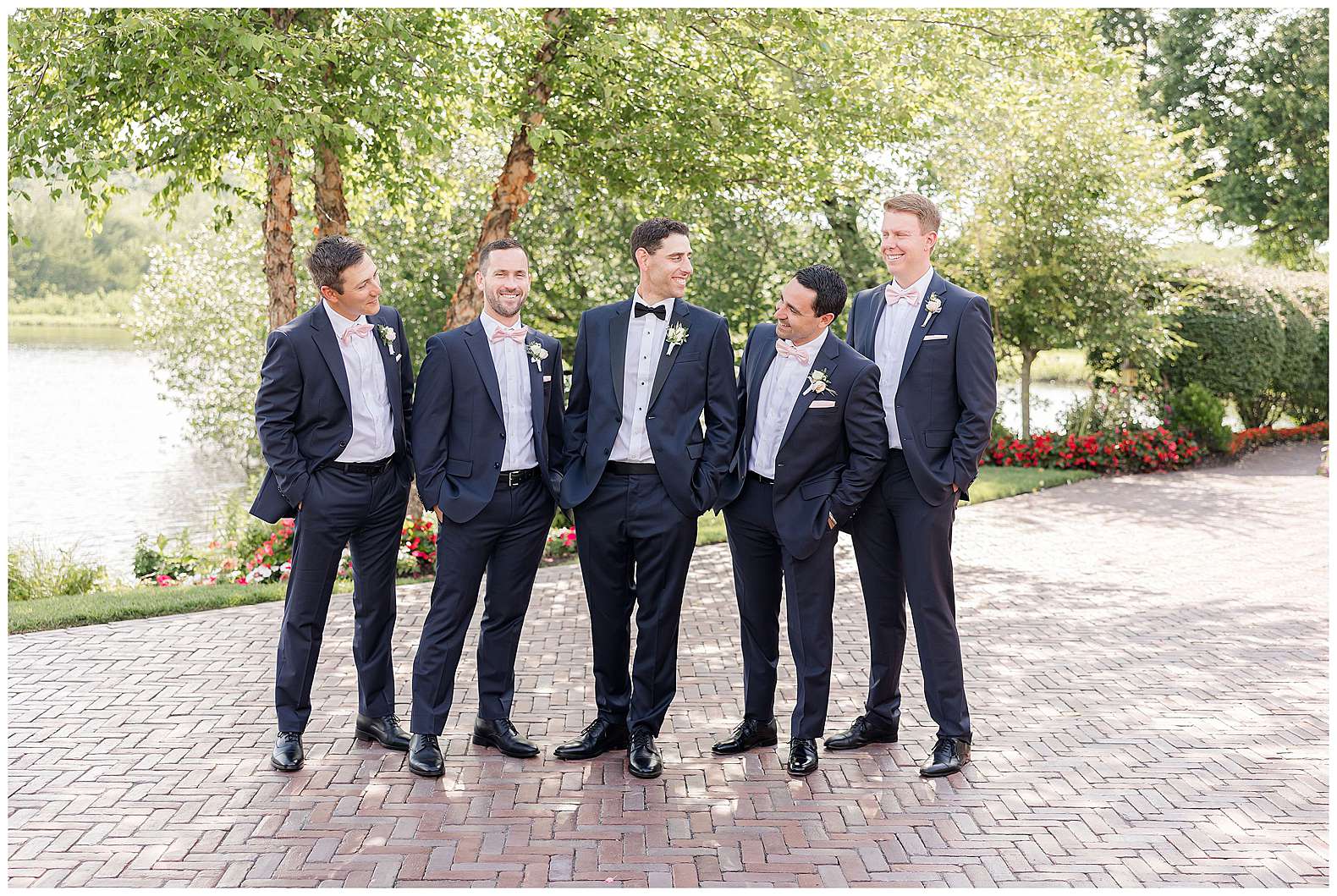 groom and groomsman photos at The Mill Lakeside Manor in Spring Lake, NJ