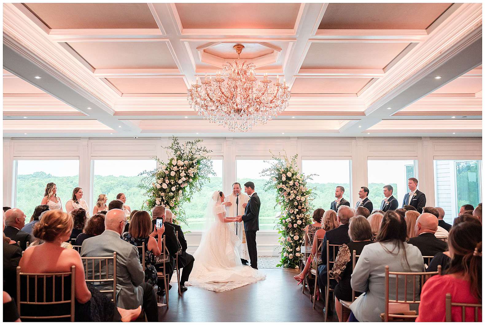 indoor ceremony at The Mill Lakeside Manor in Spring Lake, NJ