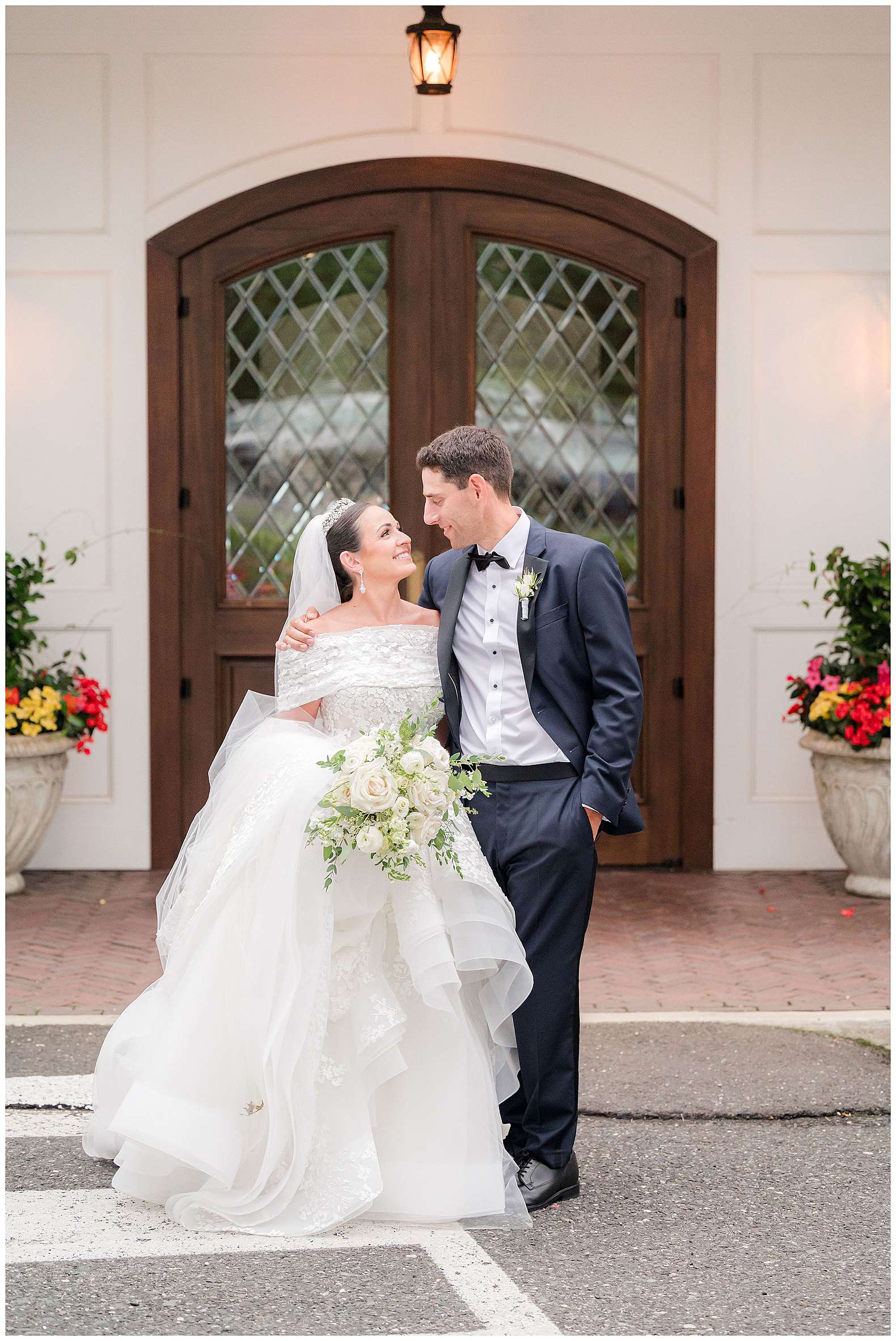 bride and groom candid photo at The Mill Lakeside Manor in Spring Lake, NJ