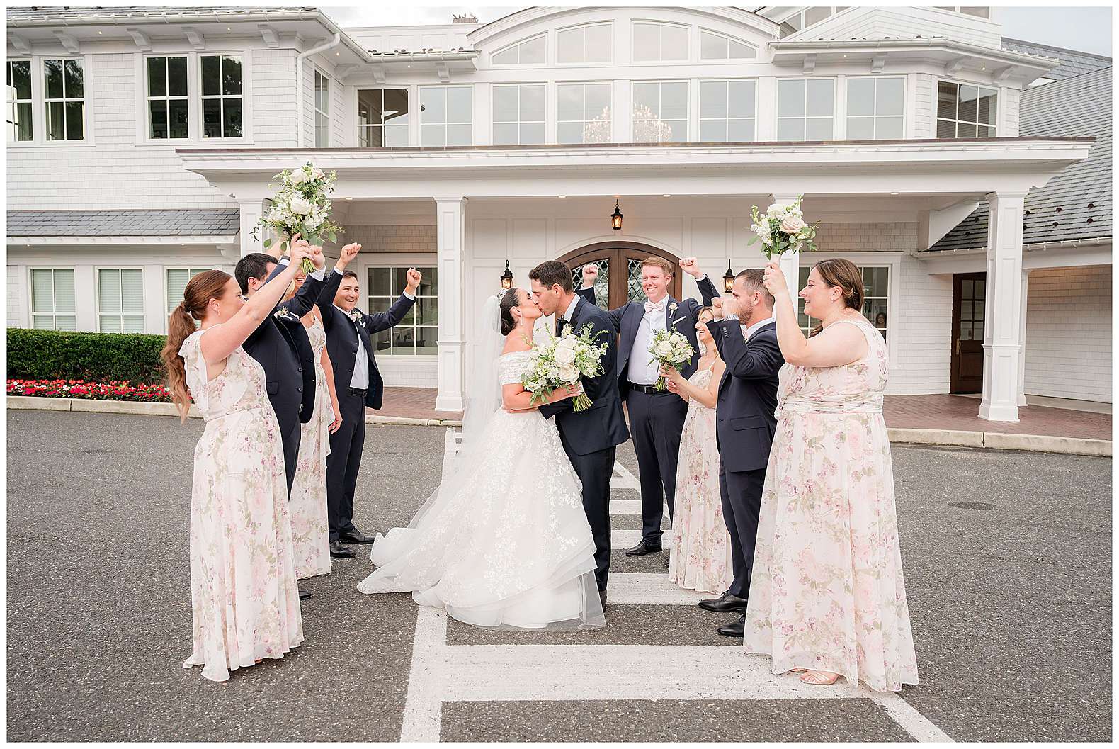 fun wedding party photo at The Mill Lakeside Manor in Spring Lake, NJ