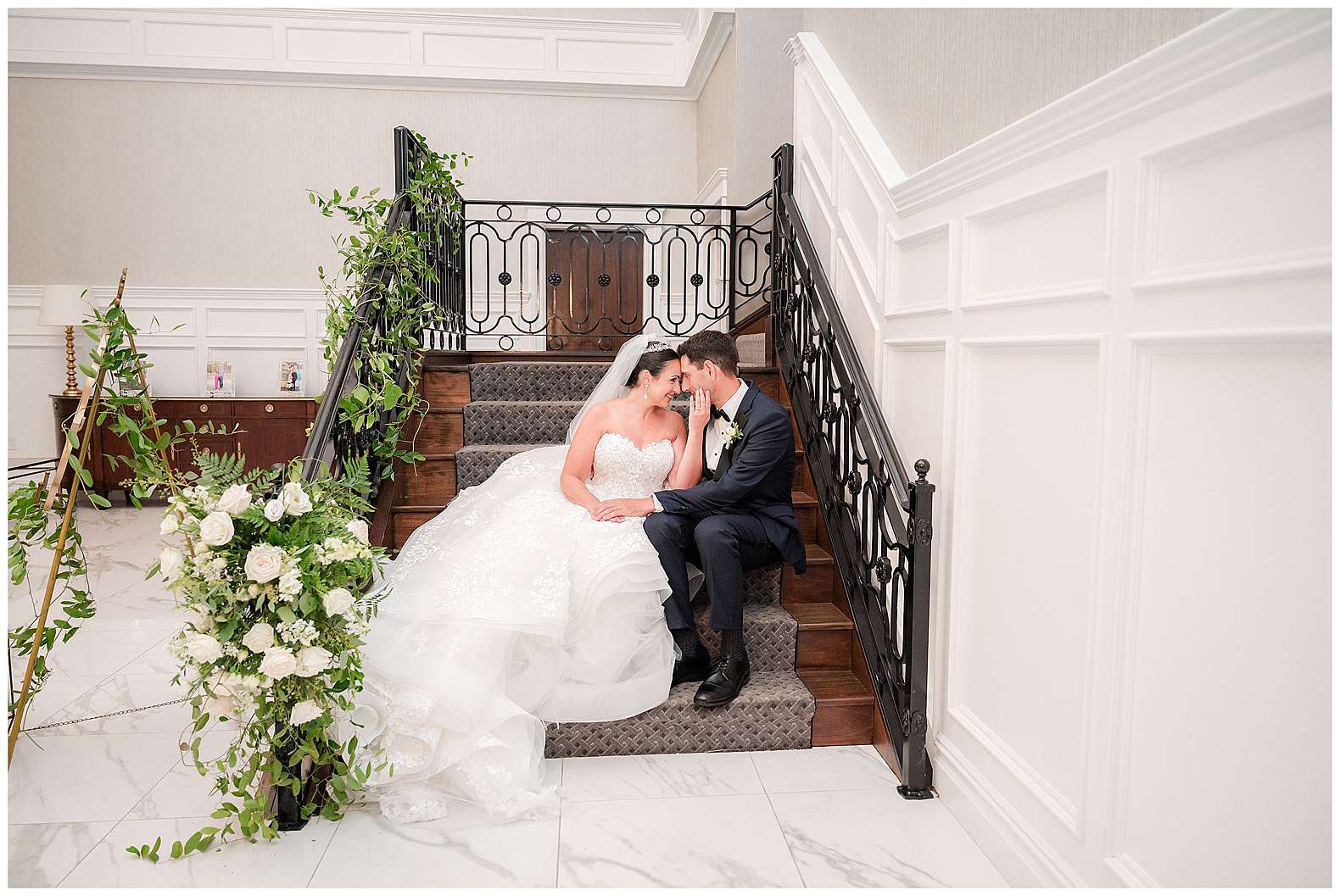 bride and groom at The Mill Lakeside Manor in Spring Lake, NJ