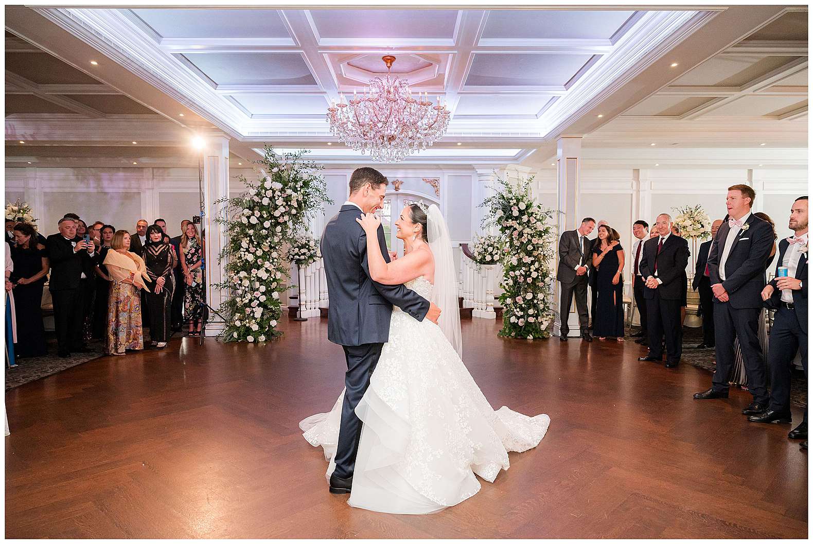 first dance photo of bride and groom at The Mill Lakeside Manor in Spring Lake, NJ