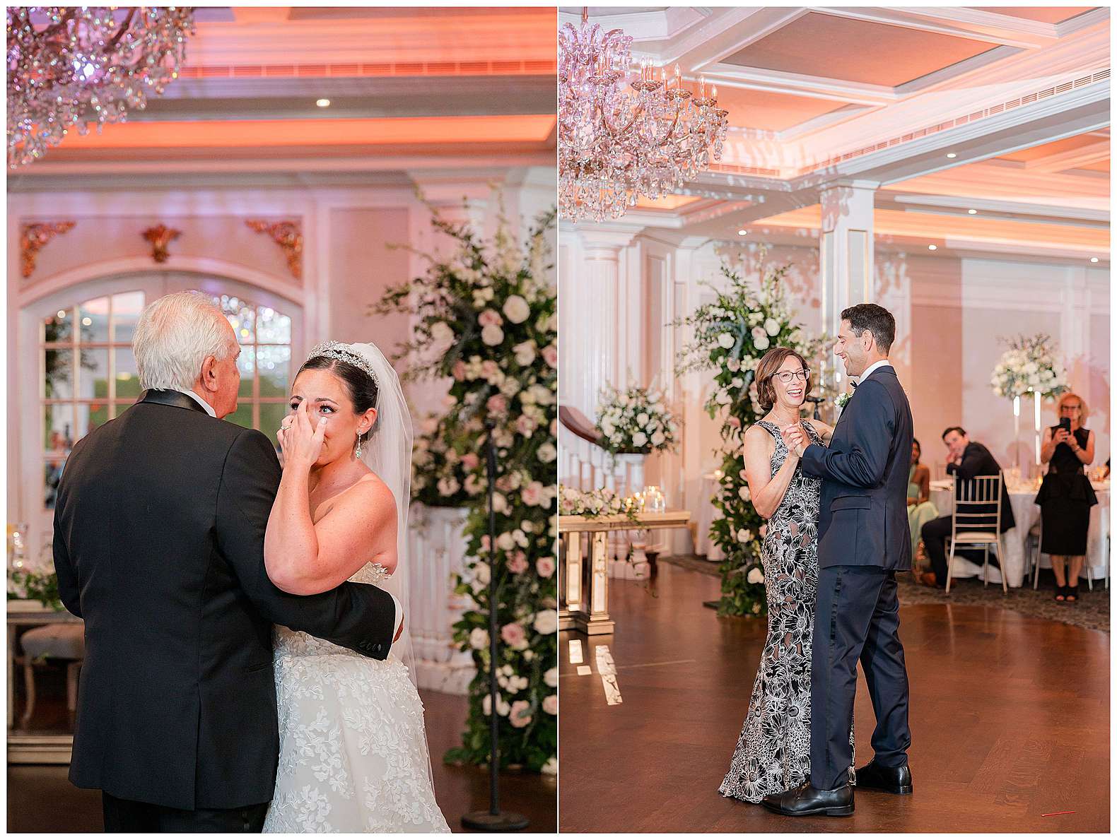 bride and groom dancing with their parents at The Mill Lakeside Manor in Spring Lake, NJ