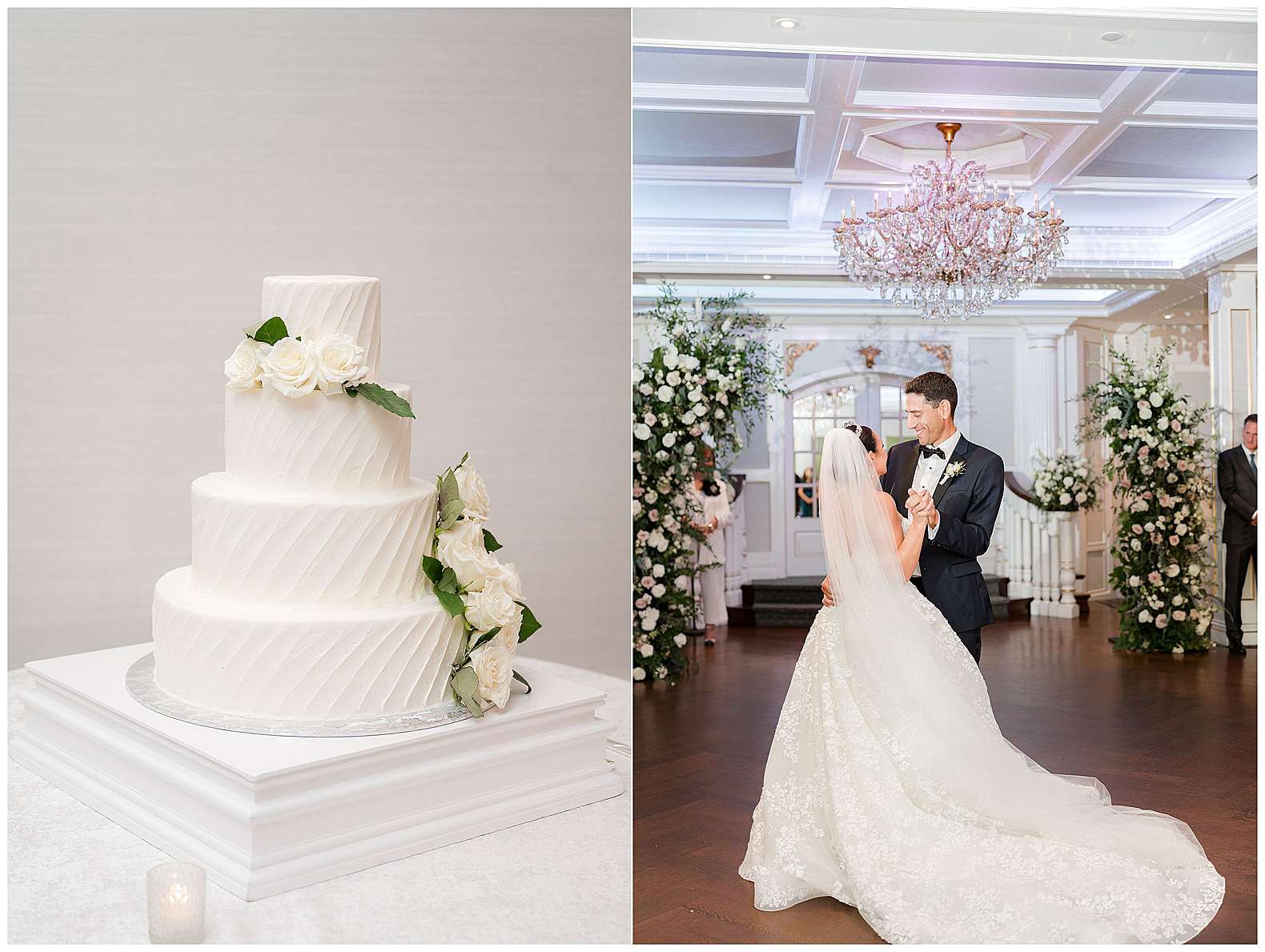 bride and groom dancing at reception at The Mill Lakeside Manor in Spring Lake, NJ