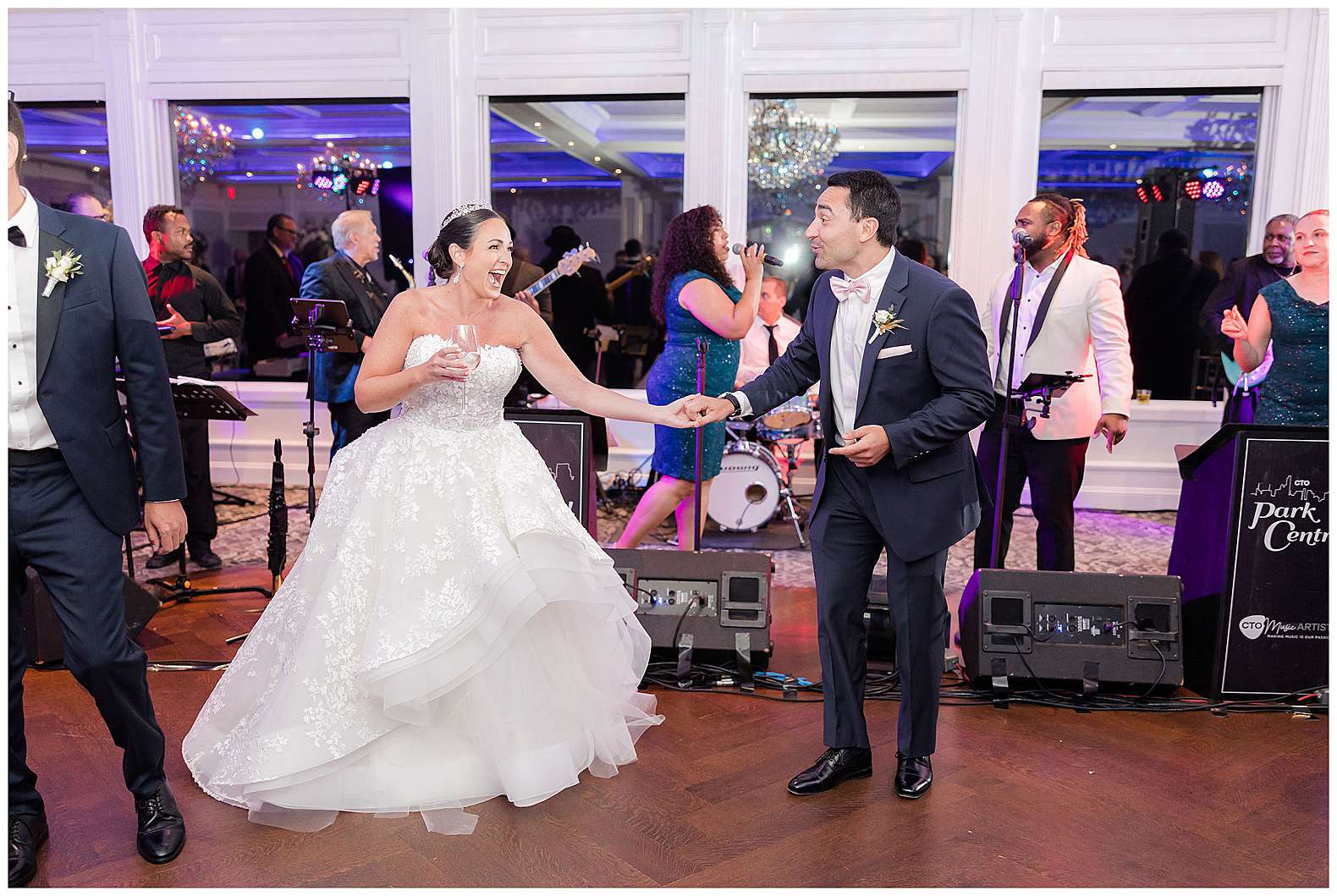 bride and groom dancing together at The Mill Lakeside Manor in Spring Lake, NJ