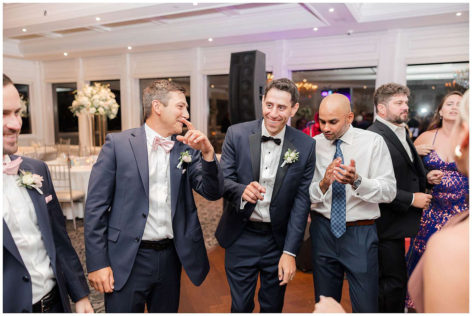 groom dancing at reception at The Mill Lakeside Manor in Spring Lake, NJ