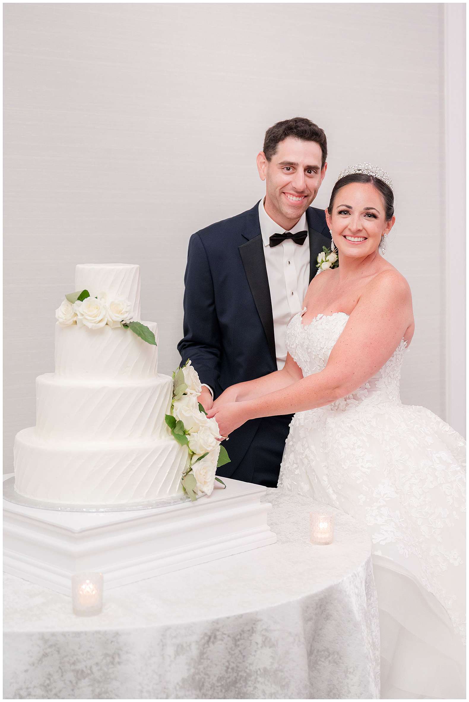 classic photo of bride and groom cutting their cake at The Mill Lakeside Manor in Spring Lake, NJ