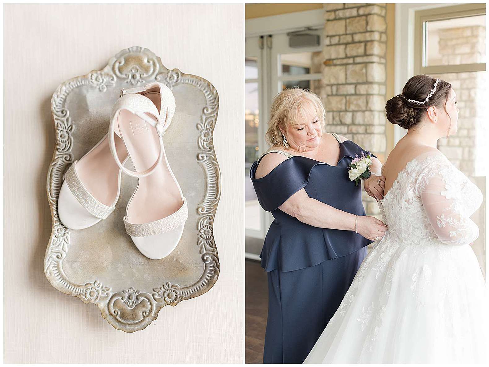 bride prep at Scotland Run wedding in Williamstown, NJ