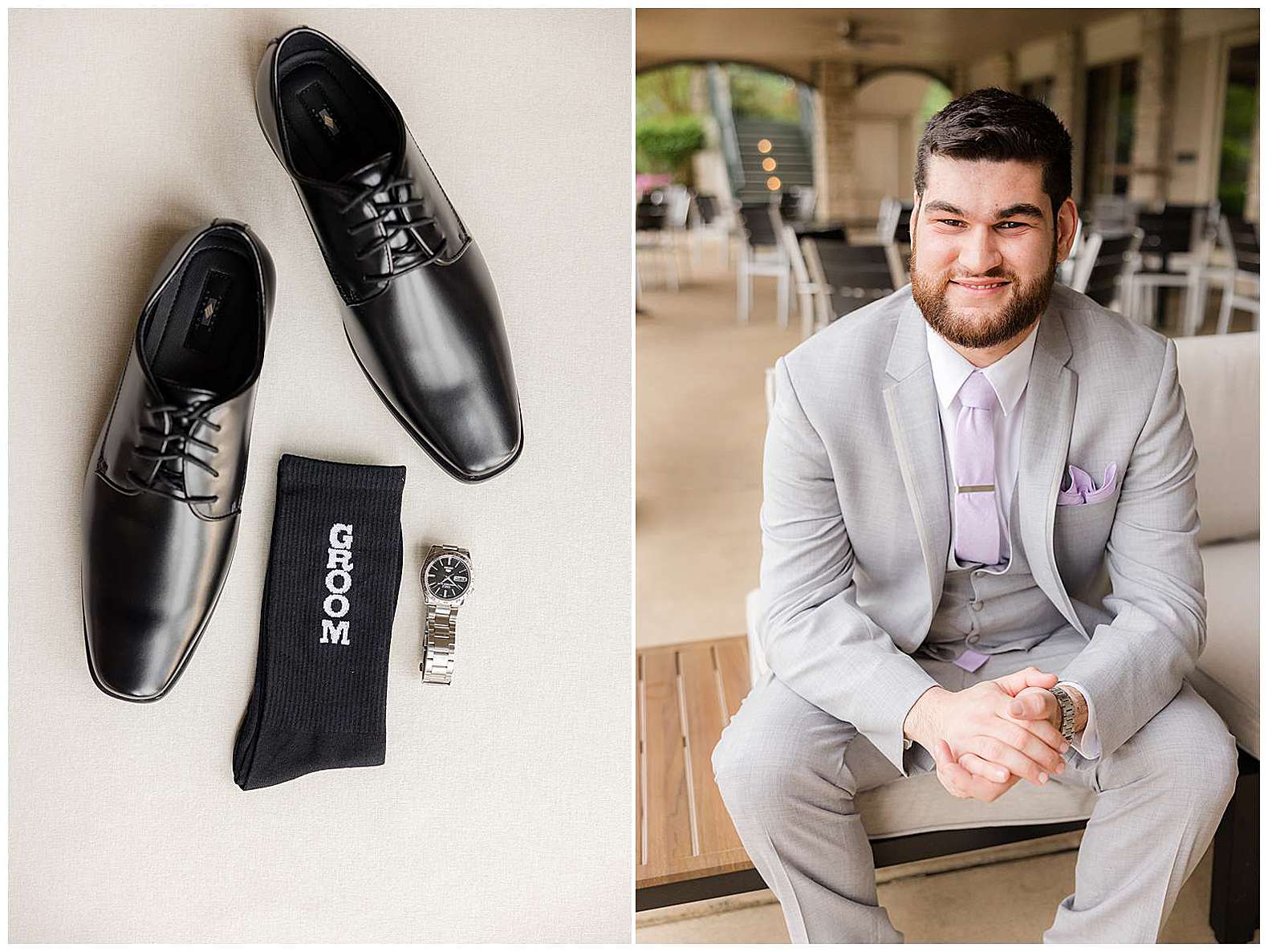 groom portrait at Scotland Run wedding in Williamstown, NJ