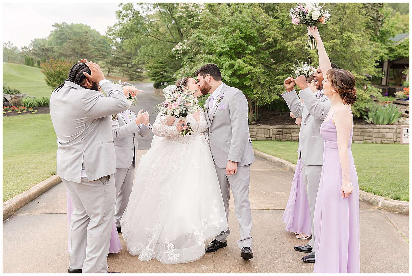 wedding party photo at Scotland Run wedding in Williamstown, NJ