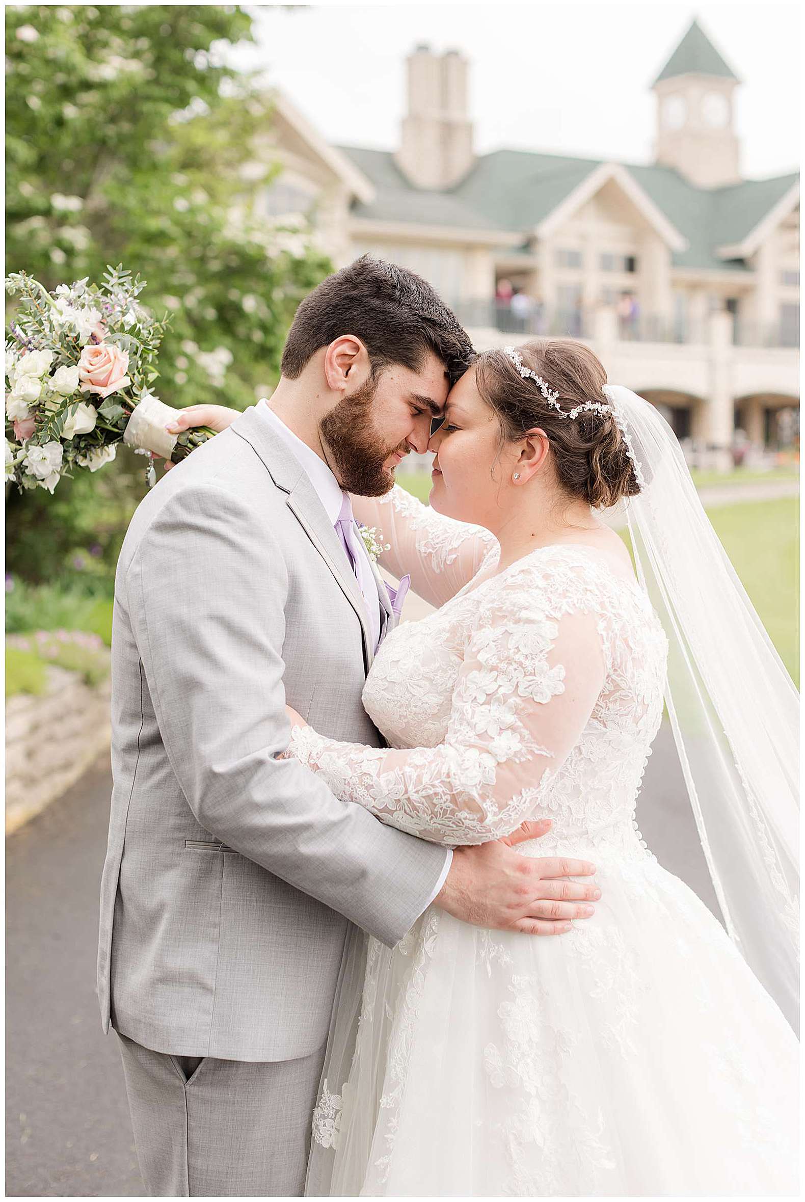 bride and groom photo at Scotland Run wedding in Williamstown, NJ