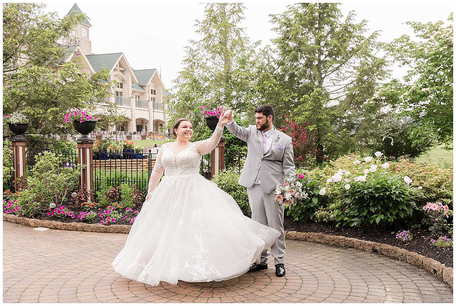 bride and groom wedding portrait at Scotland Run wedding in Williamstown, NJ