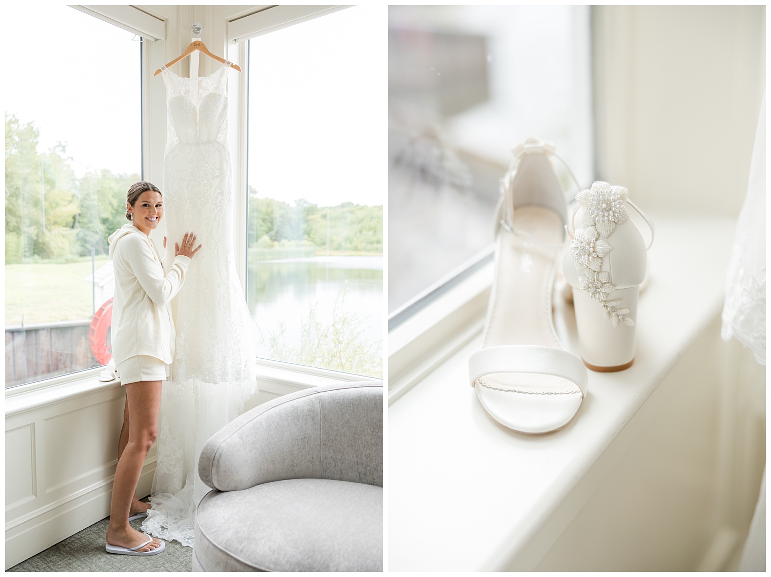 bride and wedding dress