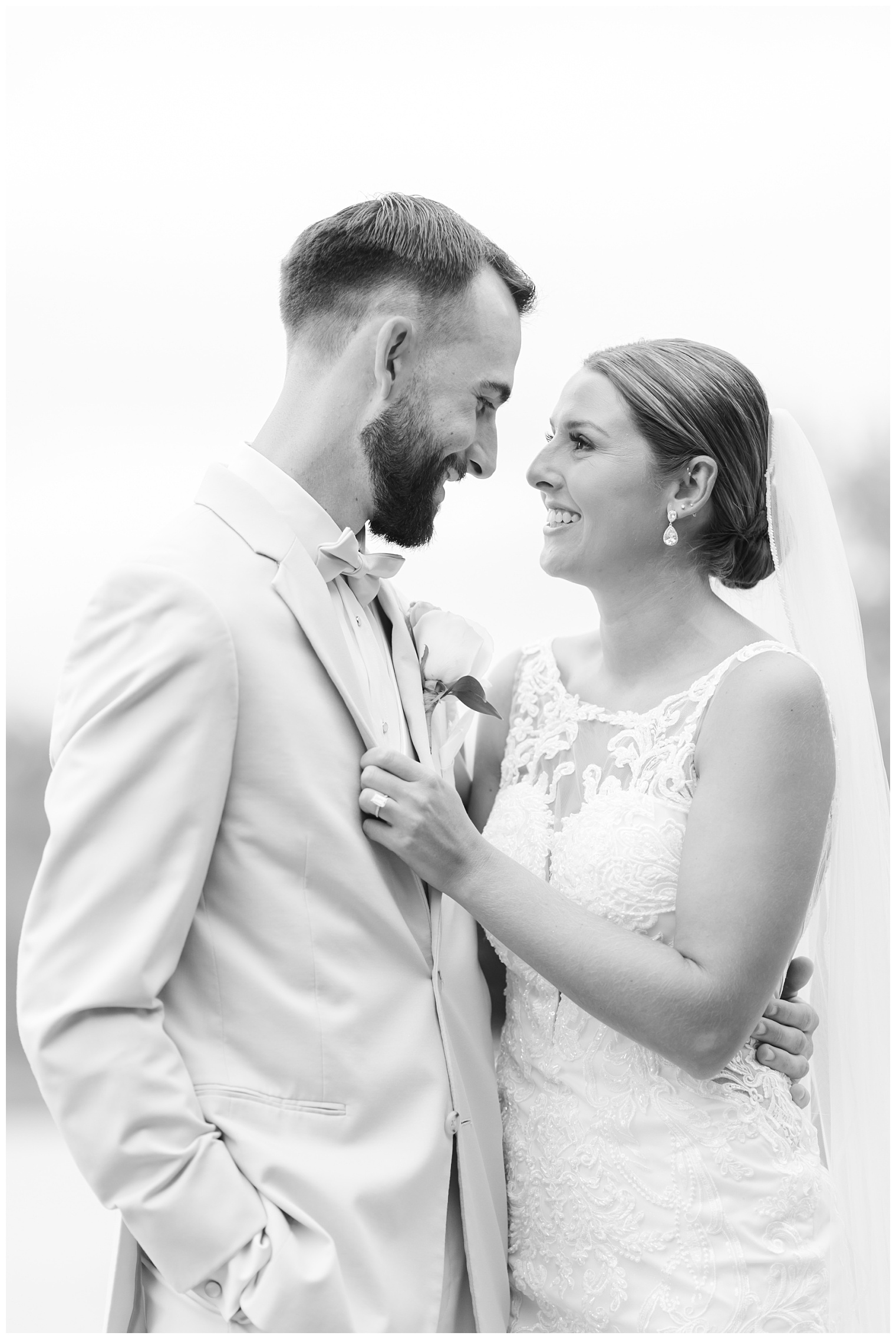 elegant bride and groom portrait