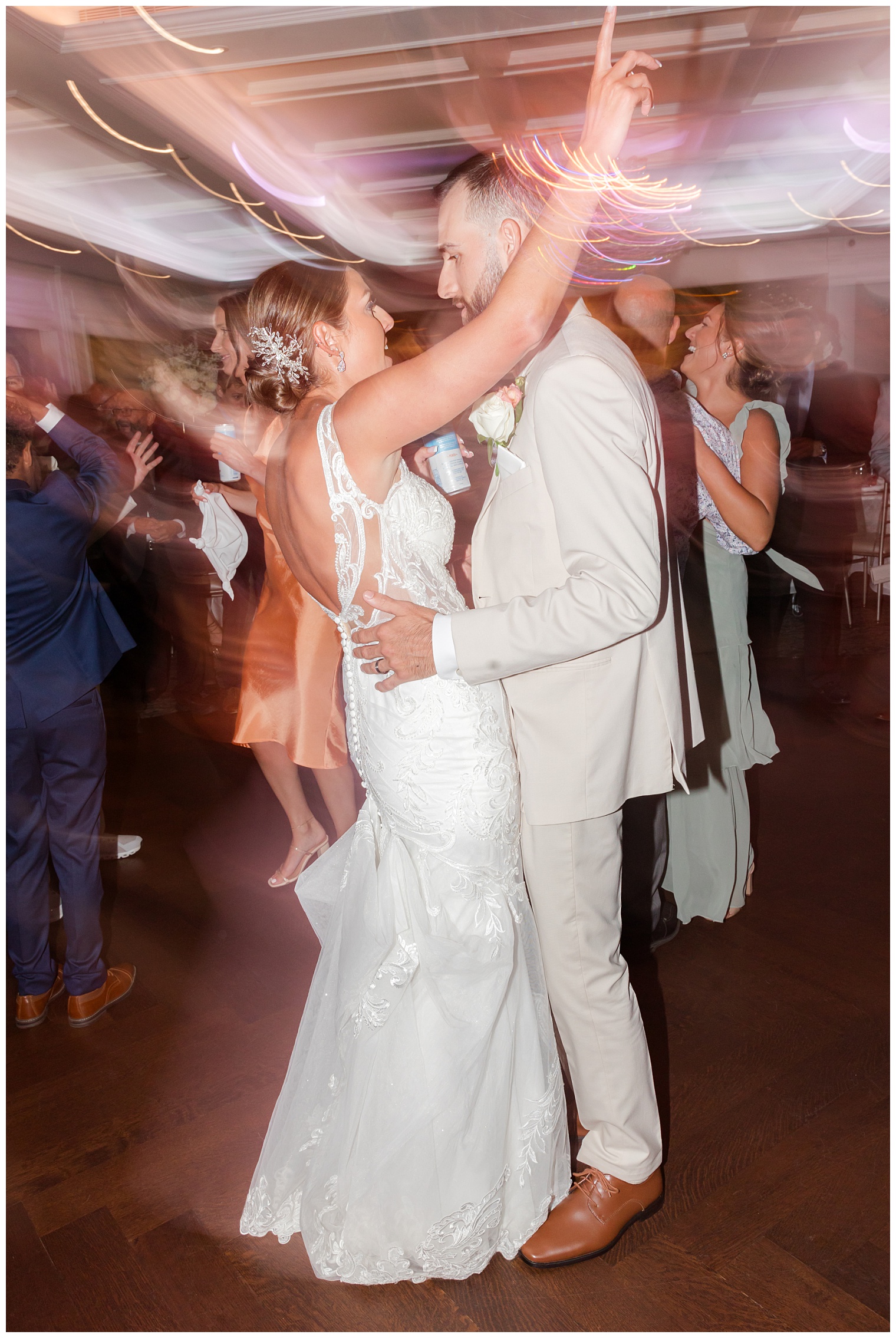 bride and groom on the dance floor