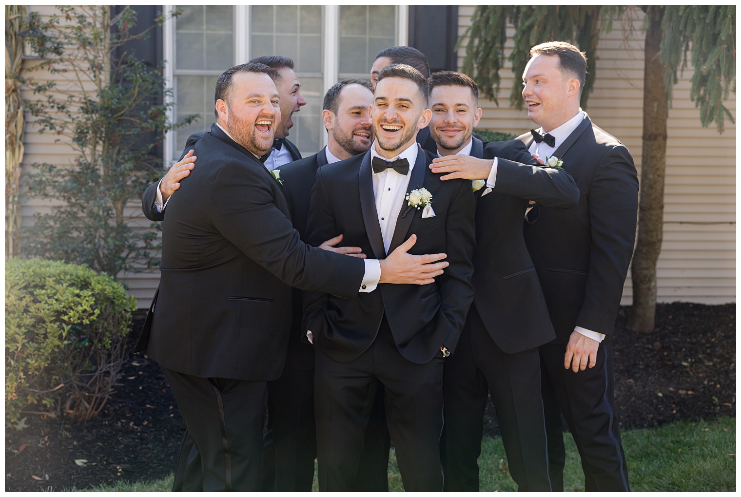 groom with his groomsmen