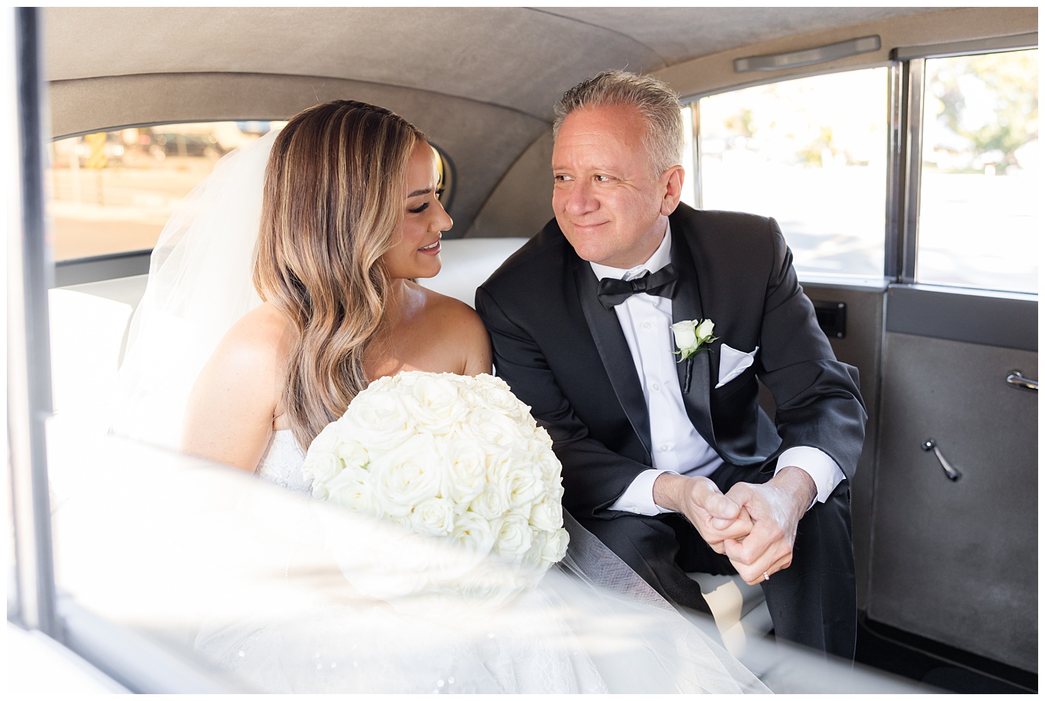 bride arriving to the church