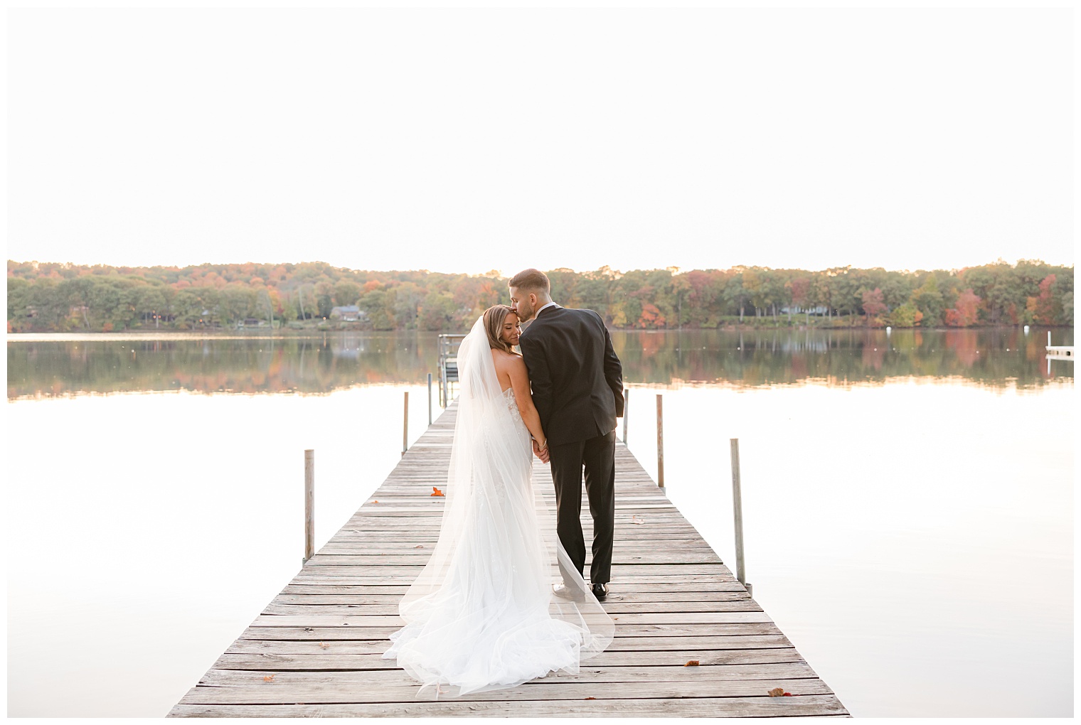 bride and groom walking