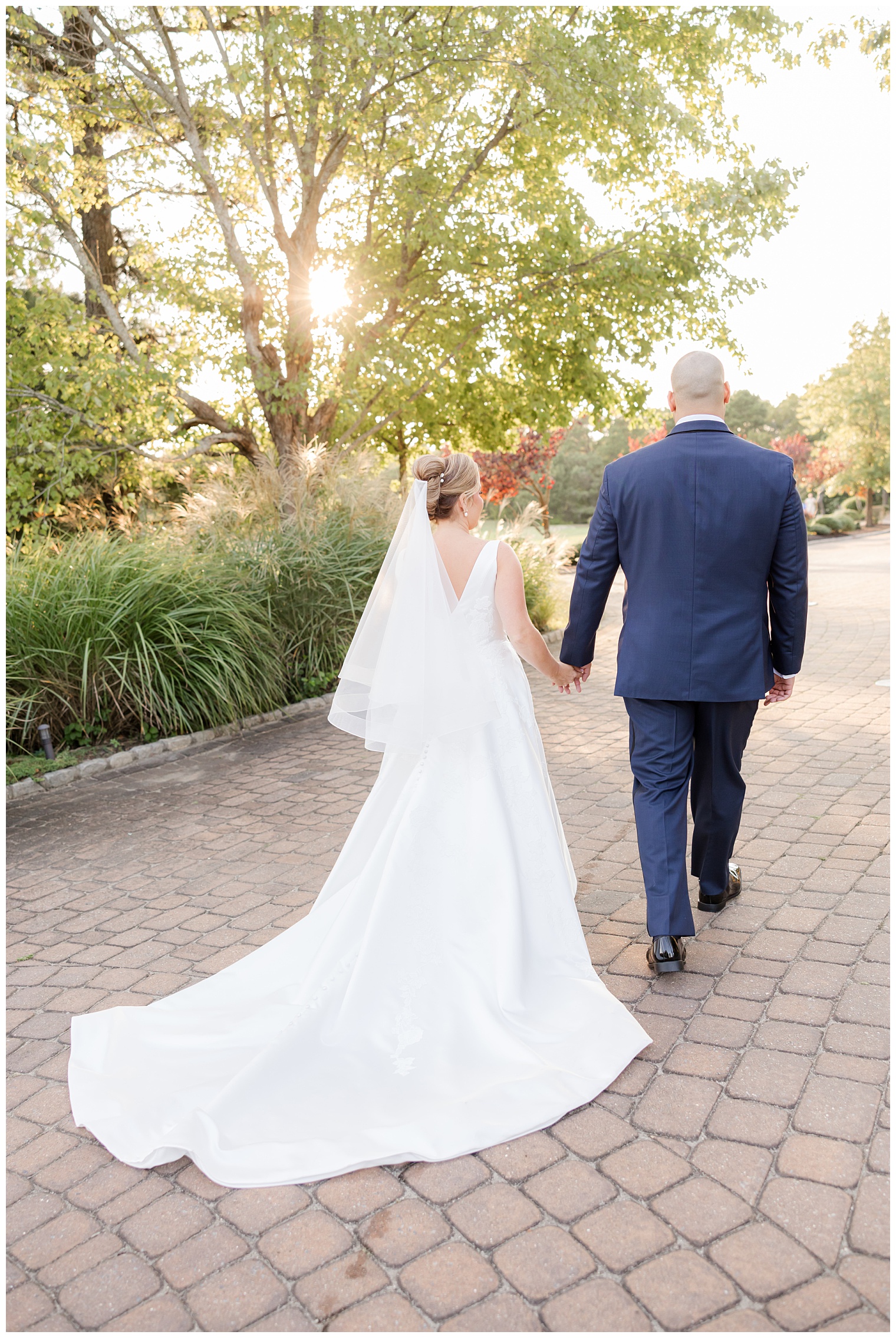 husband and wife walking