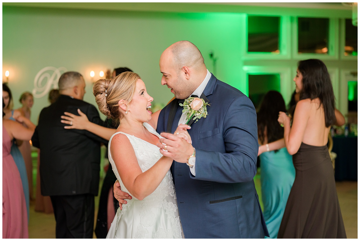 bride and groom on the dance floor