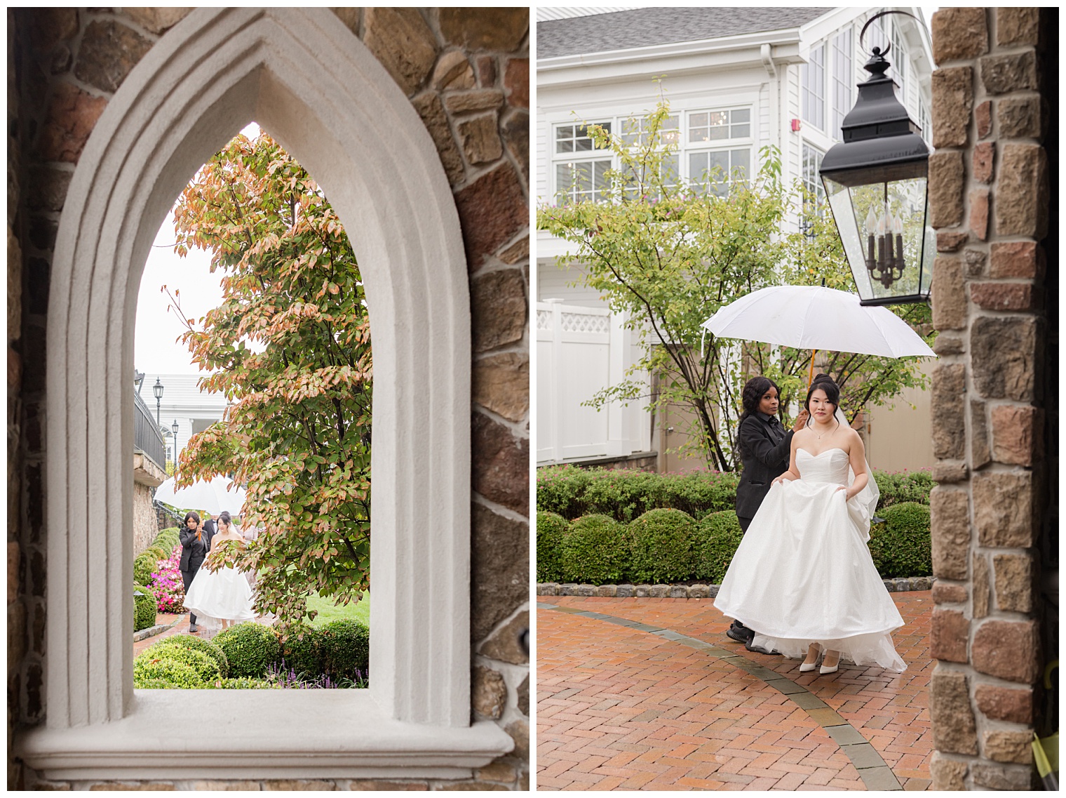 bride arriving to the chapel