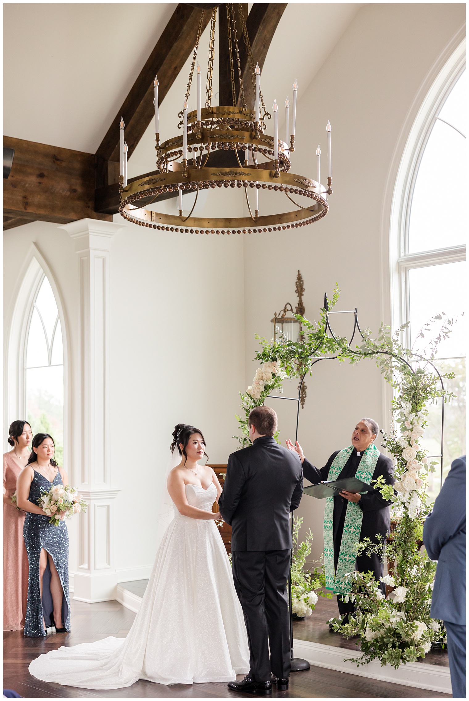 bride and groom at the altar
