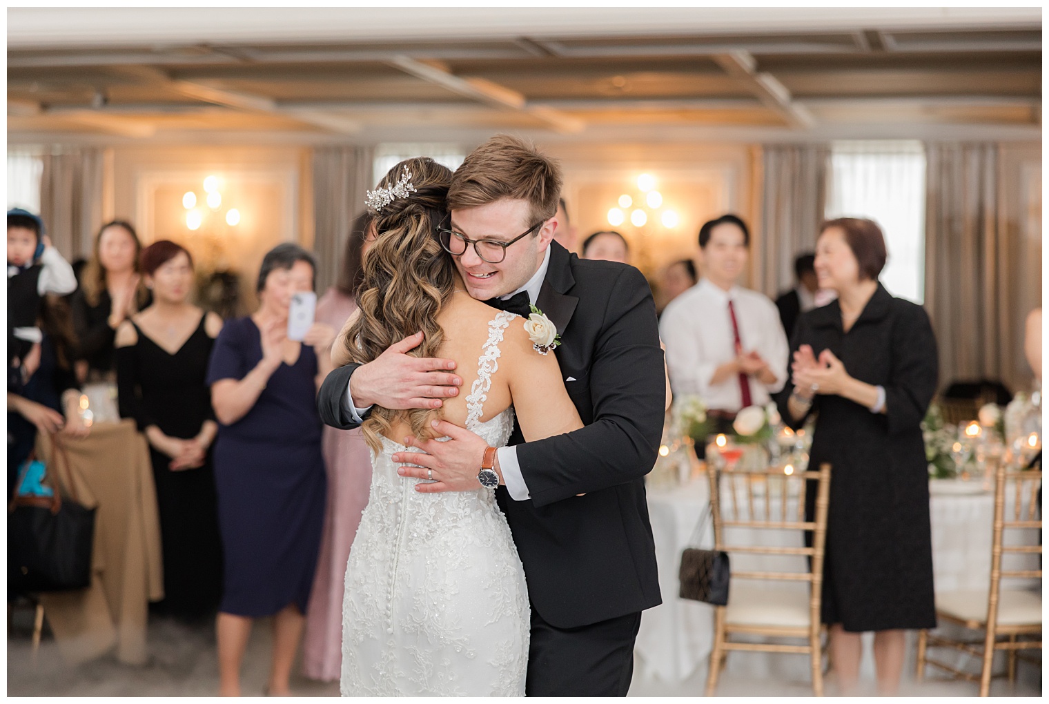 bride and groom first dance