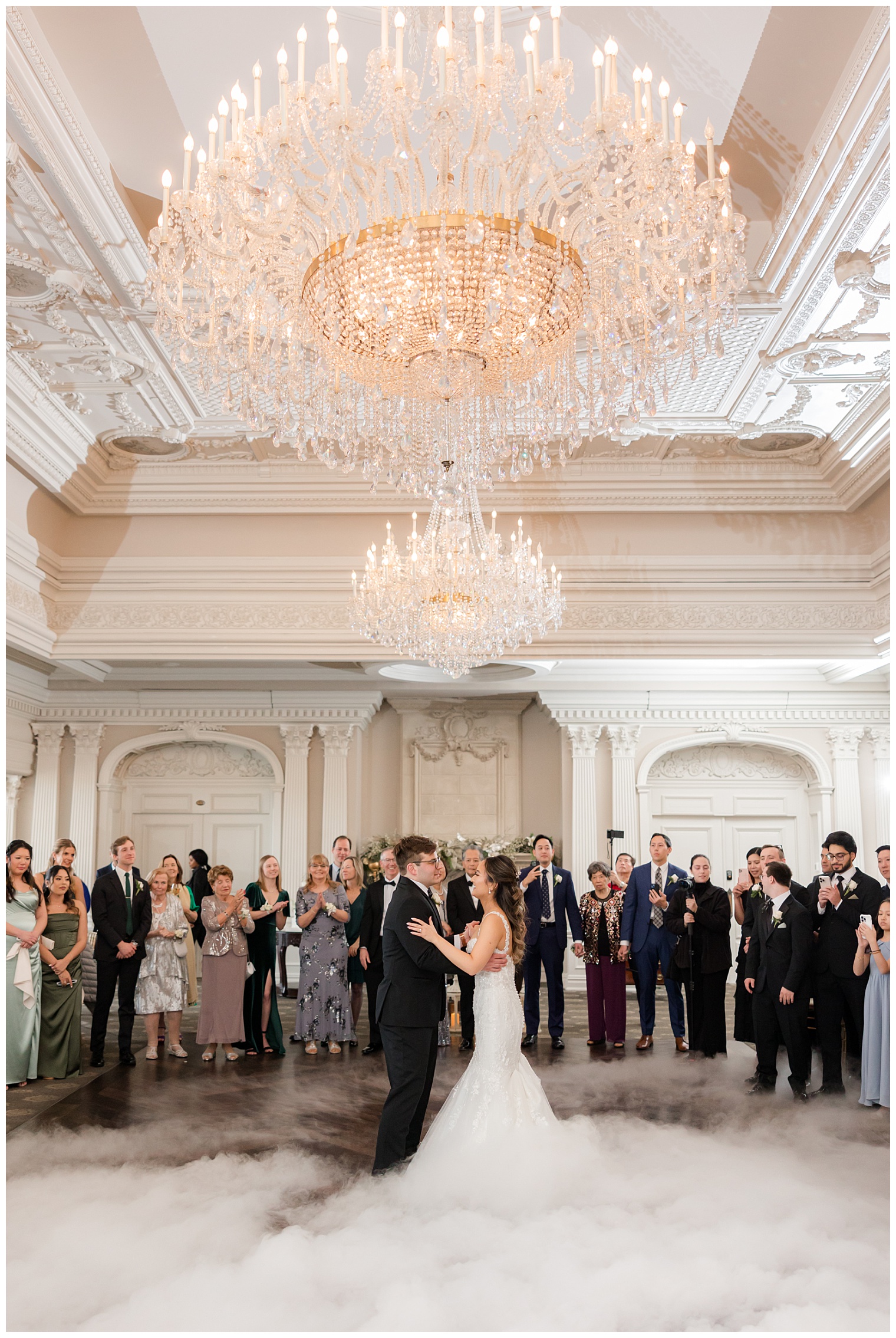 bride and groom first dance