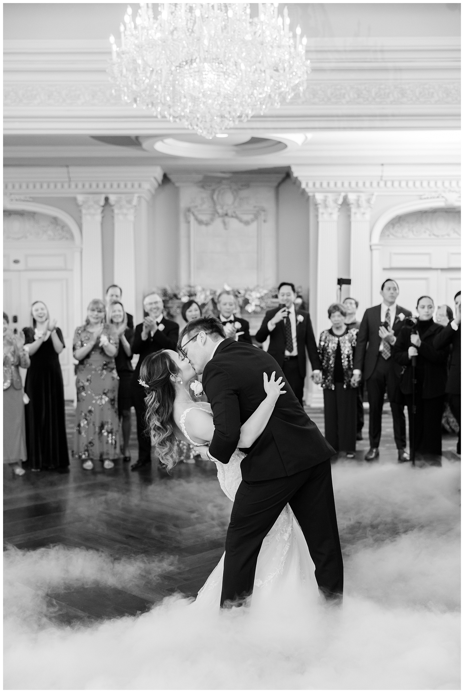 bride and groom first dance