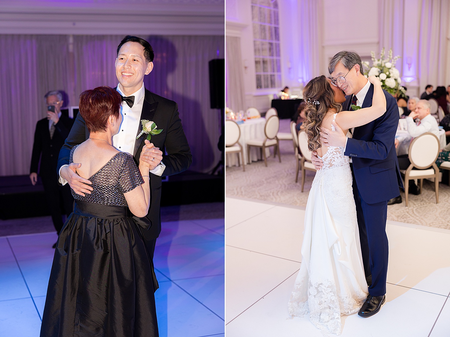 Mother son dance and emotional wedding reception moment